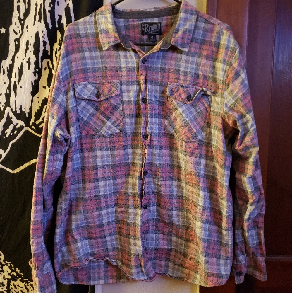 Retrofit brand Men's Flannel Red and Gray